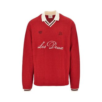 Les Deux Knitted polo shirt with logo embroidery Man XL