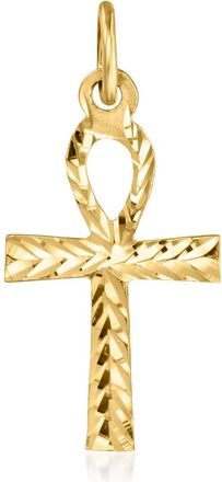 Ross-Simons 14kt Yellow Gold Ankh Cross Charm