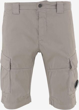 C.P. Company Stretch Katoenen Shorts - Heren - Korte Broeken - Grijs - M - Katoen - Korte Broeken