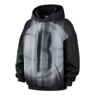 Nike Brooklyn Nets Standard Issue Fleece Hoodie Black White IQ2437-010