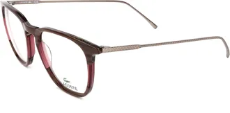 Lacoste Mens 50 mm Striped Burgundy Grey Eyeglasses L2828-604-50