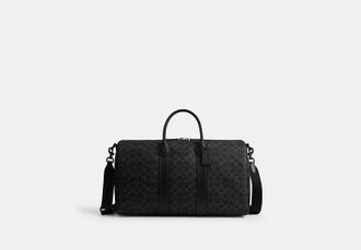 Coach Compass Bag 45 in Black | Signature Coated Canvas/pvc