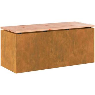 vidaXL Banco de jardín Oxidado 100 x 40 x 43 cm Acero oxidado vidaXL