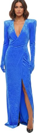 VETEMENTS Blue V Neck Maxi Dress