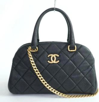 Chanel Pre-owned Leren Handtas - Dames - Vintage Handtas - Zwart - ONE Size - Leer - Vintage