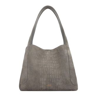 Kazar Tassen, Dames, Grijs, ONE Size, Leer, Alexandria Schoudertas
