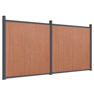 Berkfield Home Fence Panel Brown 353x186 cm WPC