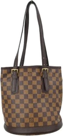 Louis Vuitton Pre-owned Bucket Bags, female, Brown, Size: ONE SIZE Pre-owned Marais Bucket Bag