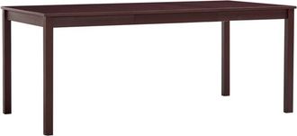 vidaXL Mesa de comedor de madera de pino marrón oscuro 180x90x73 cm Vidaxl