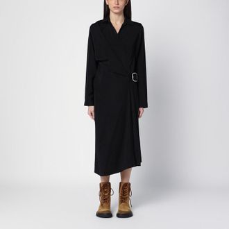 Loewe Black viscose belted dress