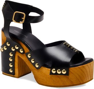 Free People Cecily Ankle Strap Platform Sandal in Black at Nordstrom, Size 9.5