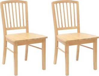 vidaXL Sillas De Comedor 2 Pcs Natural 50 X 52,5 X 91 Cm Vidaxl