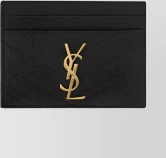 Saint Laurent leather quilted card holder