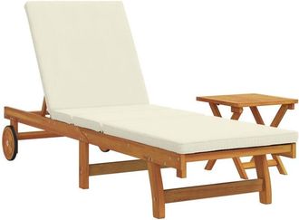 vidaXL Sun Lounger 2 pcs Brown 40 x 40 x 40cm Solid Acacia wood vidaXL