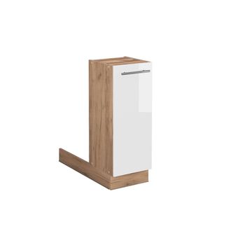Vicco Isla De Cocina Fame-line, Blanco Alto Brillo, 30 Cm Sin Encimera