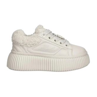 Karl Lagerfeld Kreeper Sneakers - Dames - Schoenen - Beige - Maat: 36 EU Leer