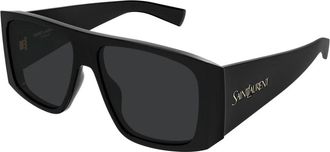 Saint Laurent SL 832 Zonnebrillen - Dames - Zonnebrillen - Zwart - 58 MM - Nylon - Accessoires