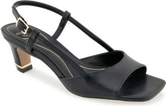 Kenneth Cole Anna Slingback Sandal in Black Leather at Nordstrom, Size 8.5