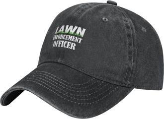 Generic Baseball Hats Lawn Enforcement Officer Trucker Cap Print Classic Denim Hats, for Travel, Golf, Camping, 55-59cm