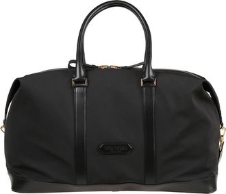 Tom Ford Zwarte nylon en gladleren schoudertas - Heren - Weekendtassen - Zwart - ONE Size - Nylon - Tassen