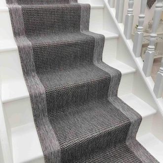 Runrug Stair Runner Carpet - Reversible & Durable, 2mm - Vichy in Midnight | Size: 60 cm x 660 cm