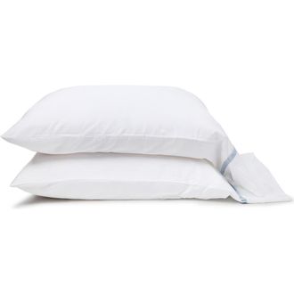 Pom Pom at Home Langston Set of 2 Sateen Pillowcases in French Blue at Nordstrom, Size Standard