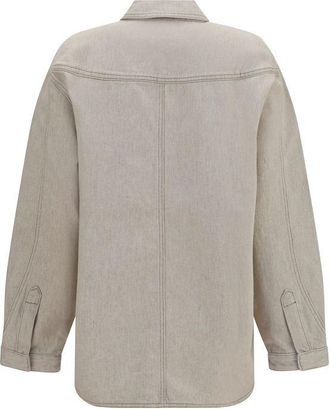 Jacquemus Womens Beige Denim Shirt