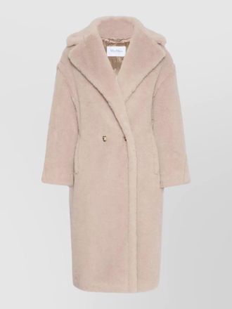 Max Mara alpaca wool silk oversized double-breasted coat