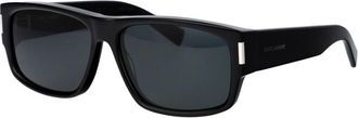 Saint Laurent Stijlvolle zonnebril - Heren - Zonnebrillen - Zwart - 59 MM - Accessoires