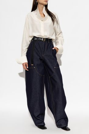 Givenchy High-waisted Jeans, Womens, Navy Blue