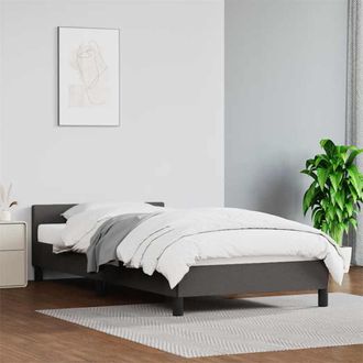 vidaXL Estructura De Cama Con Cabecero Sin Colch&oacute;n Gris 100x200 Cm Vidaxl