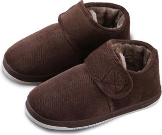 Generic Winter Snow Boots for Women Men Warm Fur Lined Shoes Adjustable Straps Slip on Slippers Comfortable Non-Slip Outdoor Indoor Sneakers for Elderly Women