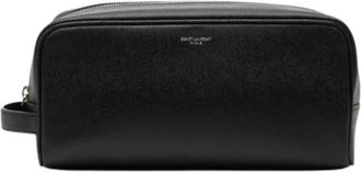 Saint Laurent Pre-owned Clutches, female, Black, Size: ONE SIZE Pre-owned Leather Pouch