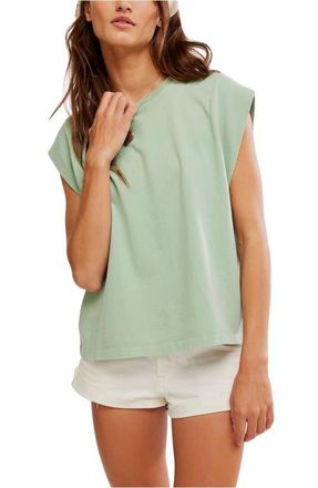Free People Better Muscle Tee in Cameo Green at Nordstrom, Size X-Small