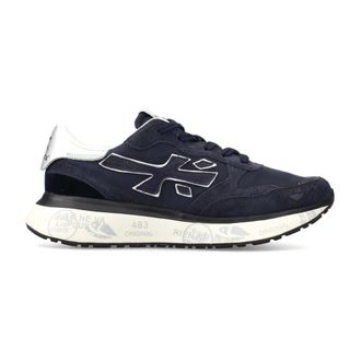 Premiata Sneakers, female, Blue, 4 UK, Blue Suede and Fabric Trainers