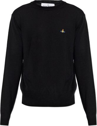 Vivienne Westwood Wool Sweater Alex - Heren - Ronde hals truien - Zwart - L - Wol - Truien & Vesten