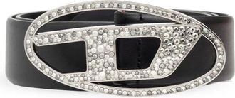 Diesel Riem met Logo - Dames - Riemen - Zwart - 90 CM - Leer - Accessoires