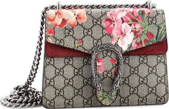 Gucci Dionysus Bag Blooms Print GG Coated Canvas Super Mini crossbody bag - Bruin