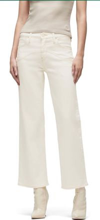 Hudson Rosie High Rise Wide Leg Ankle Jeans In Ecru