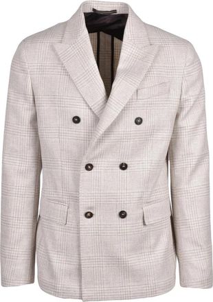 Slowear Giacca Doppiopetto - Heren - Blazers - Beige - M - Katoen - Jassen