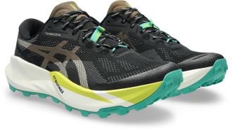 Asics Trailrunningschuh ASICS TRABUCO 14, Herren, Gr. 42,5, schwarz, clay canyon, Synthetik, Schuhe Trailrunningschuh