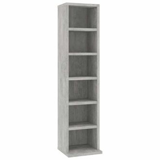 vidaXL Estanter&iacute;a De Cds Madera Contrachapada Gris Hormig&oacute;n 21x20x88cm Vidaxl