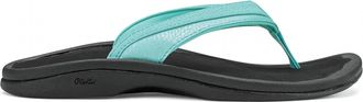 Olukai Womens Ohana Flip Flop Sandal In Sea Glass / Black
