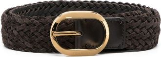 Tom Ford braided suede belt - men - Calf Leather - 110 - Brown