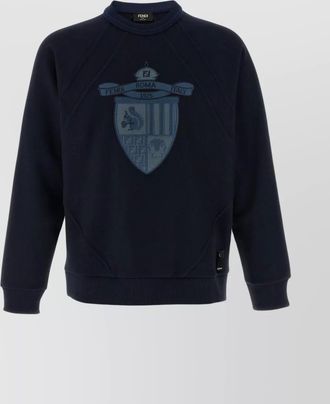 Fendi crest crew neck sweatshirt
