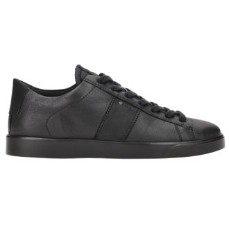Ecco Ecco Street Lite Leather Womens Lace up Trainers - Black - Size:UK 8-8.5
