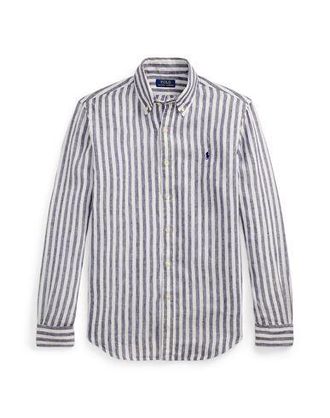 Ralph Lauren CUSTOM FIT STRIPED LINEN SHIRT