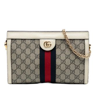 Gucci Pre-owned Gucci Small GG Supreme Web Ophidia Chain Crossbody Ladies 503877 486628