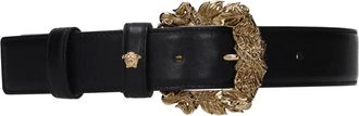 Versace Dames, Accessoires, Zwart, Maat: 80 CM Leer