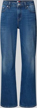 Tommy Jeans Straight Leg Jeans aus Baumwoll-Mix Modell SOPHIE in Dunkelblau, Gr&ouml;&szlig;e 25/30